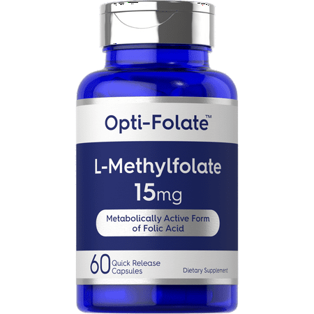 L Methylfolate 15mg | 60 Capsules | Max Potency | Optimized and Activated | Non-GMO Gluten Free | Methyl Folate 5-MTHF | by Opti-Folate - 843604100802