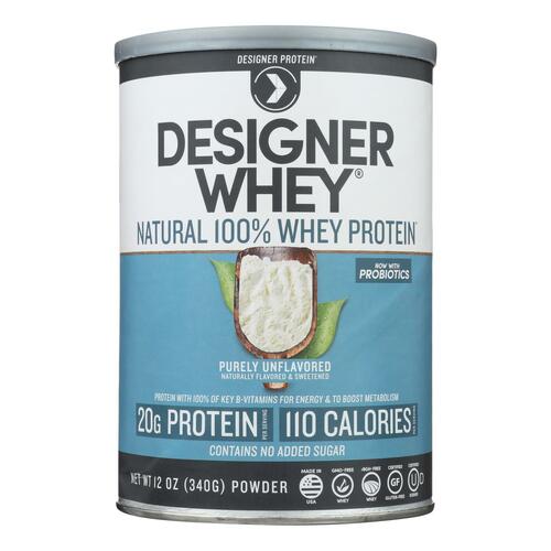 Designer Whey - Natural Whey Protein - 12 Oz - creme