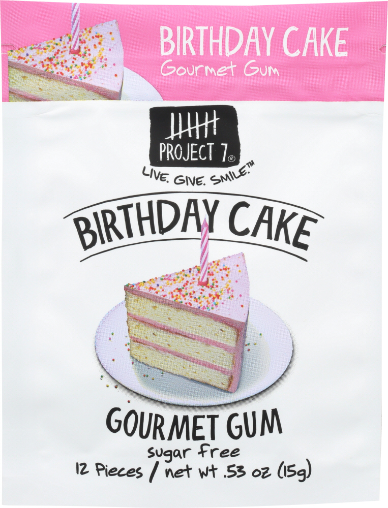 PROJECT 7: Birthday Cake Gum, 0.53 oz - 0844911003084