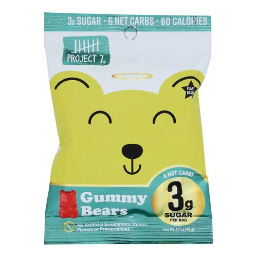 Project 7 - Gummy Bears - Case Of 8-1.7 Oz - 844911007174