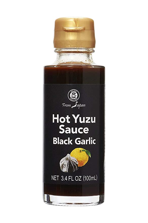  Muso From Japan Hot Yuzu Sauce Black Garlic, 3.4 Fl Oz  - 845172000904