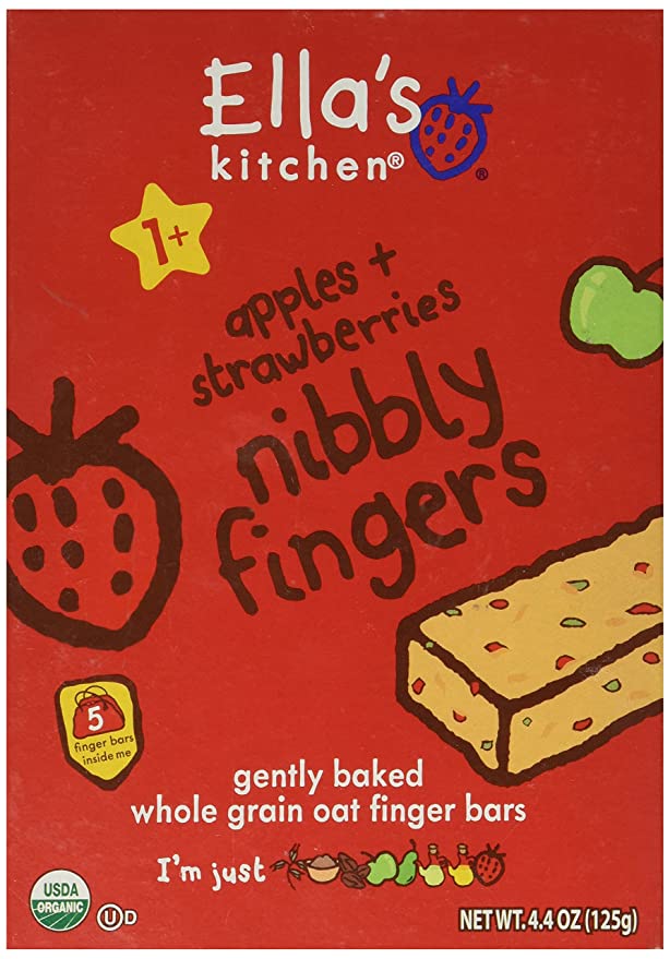  Ella's Kitchen Strawberries and Apples Nibbly Fingers, 4.4 oz  - 881461464309