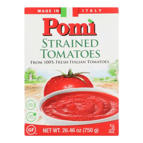 Pomi Tomatoes - Tomatoes Strained - Case Of 12 - 26.46 Oz - 846558000433