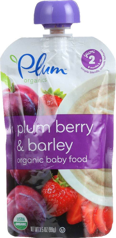 Plum Stage2 Grain Baby Food Berry Barley - 00846675001078