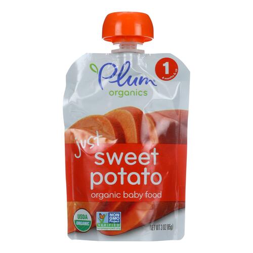 Plum Organics Just Veggie Baby Food - Sweet Potato - Case Of 6 - 3 Oz. - 00846675003003