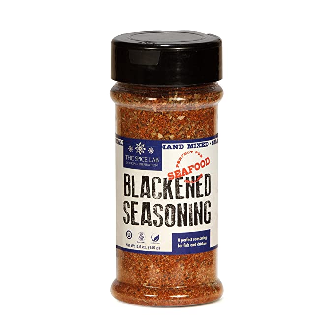 The Spice Lab New Orleans Blackened Cajun Seasoning - All Purpose Non-GMO Dry Rub for Seafood, Poultry & More - Clean Label, Keto Friendly Blend for White Fish & Crab Cakes - 4.9 oz Shaker – 7028 - 846836030756