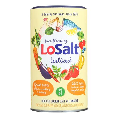 Losalt Reduced Sodium Iodized Salt - Case Of 6 - 12.35 Oz. - 847241000013
