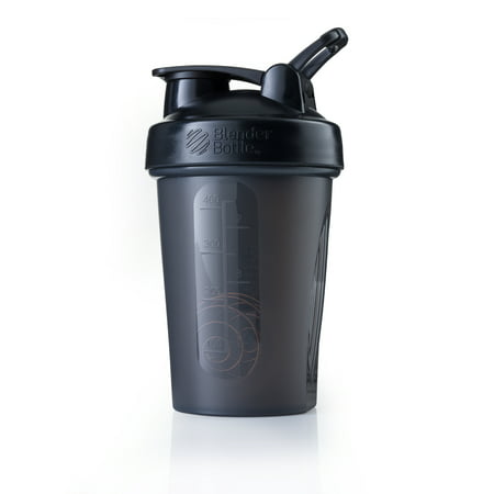 BlenderBottle Classic 20 oz Black Shaker Cup with Flip-Top and Wide Mouth Lid - 847280029006
