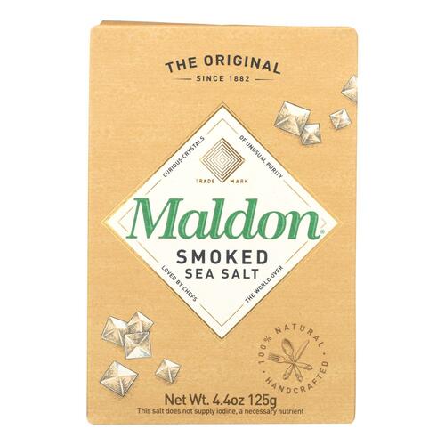 Maldon Flakes - Smoked Sea Salt - Case Of 6 - 4.4 Oz. - 847972000016