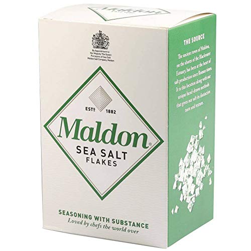 Maldon Salt, Flakes, 4.4 Oz (125g), Kosher, Natural, Handcrafted, Gourmet, Pyramid Crystals 12 Count, Sea Salt, 52.8 Oz - 847972000160
