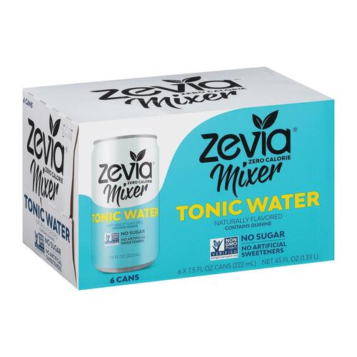 Zevia Zero Calorie Mixer - Tonic Water - Case Of 4 - 6/7.5 Fl Oz - 0849429000556