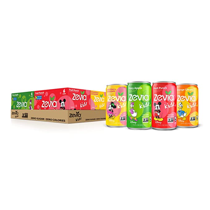  Zevia Kidz Variety Pack, 7.5 Oz Cans (Pack Of 24)  - 849429002161