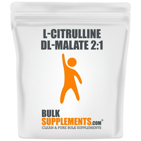 BulkSupplements.com L-Citrulline DL-Malate 2:1 - Citrulline Powder - Citrulline Malate 2 1 - Unflavored Pre Workout - Vegan Preworkout (500 Grams) - 849720004697