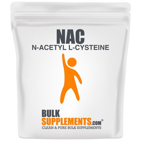 BulkSupplements.com NAC (N-Acetyl L-Cysteine) Powder, 600 mg, NAC Supplement, Amino Acid Supplement for Lungs Support (1 Kilogram - 2.2 lbs - 1666 Servings) - 849720006868