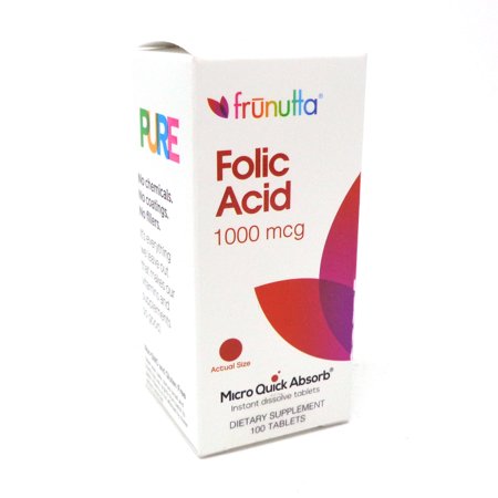 Frunutta Folic Acid 1000mcg - 100 Tablets - 850001267069