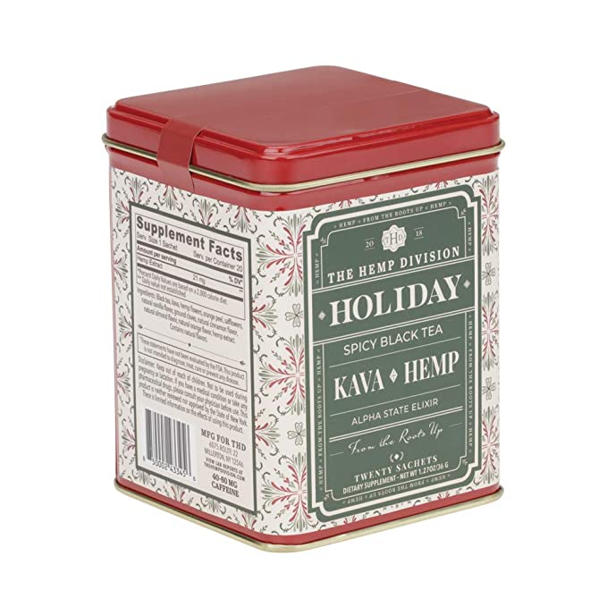  The Hemp Division Holiday Spicy Black tea with Hemp, Cinnamon, 20 Count  - 850002433456