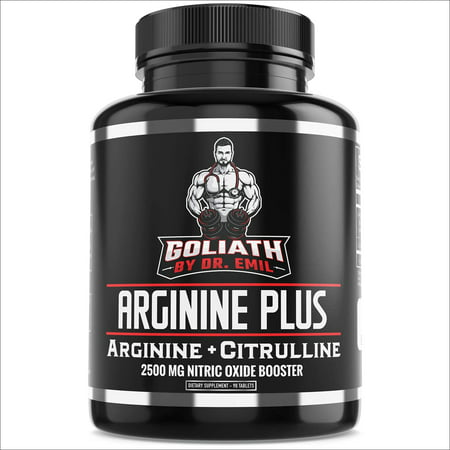 Dr. Emil s ARGININE Plus - L Arginine + L Citrulline - 2500 MG High Dose NO Booster Tablets - Nitric Oxide Supplement for Muscle Pump and Heart Health (Arginine AAKG and Citrulline Malate 2:1) - 850002956245
