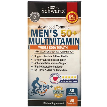 BioSchwartz Advanced Formula Men's 50+ Multivitamin, 60 Veggie Caps - 850004119426