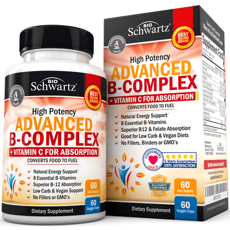 BioSchwartz Vitamin B Complex for Women & Men, 60 Count - 850004119945