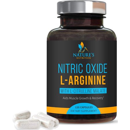 Nitric Oxide Booster Supplement for Men with L-Citrulline and Beta Alanine to Improve Performance, Increase Stamina - 120 Capsules - 850004504369