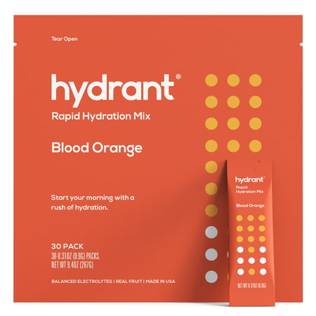 Hydrant Rapid Hydration Drink Mix, Blood Orange, Pack of 30 - 850005409250