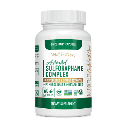 Activated Broccoli Sprouts Extract Sulforaphane Supplement - Sulforaphane Glucosinolate & Myrosinase from Broccoli Sprouts Seeds - Liver Health Formula & Antioxidant Vegetable Supplement - 850005458166