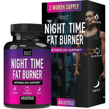 Envy Nutrition Night Time Fat Burner Weight Loss Supplement 60 Capsules - 850005819271