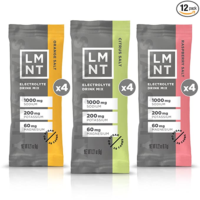 LMNT Keto Electrolyte Powder Packets | Paleo Hydration Powder | No Sugar, No Artificial Ingredients | Variety Pack | 12 Stick Packs - 850009273130