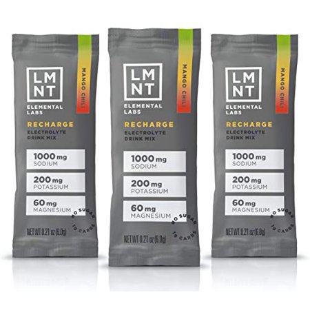 LMNT Electrolyte Drink Mix Hydration Powder Keto & Paleo No Sugar, No Artificial Ingredients Mango Chili 30 Stick Packs - 850009273178