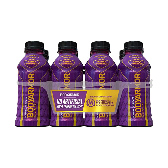  BODYARMOR Sports Drink Sports Beverage, Mamba Forever, Natural Flavors With Vitamins, Potassium-Packed Electrolytes, No Preservatives, Perfect For Athletes, 12 Fl Oz (Pack of 8)  - 850009942630