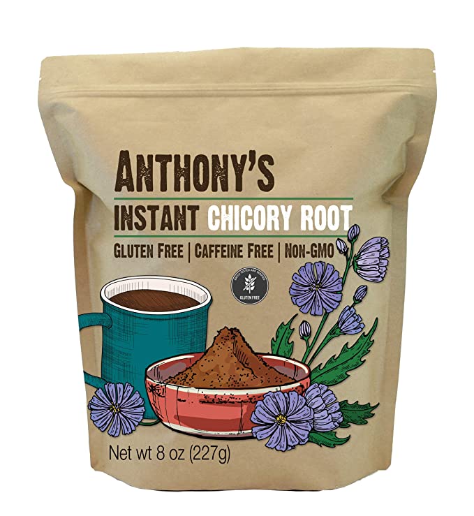  Anthony's Instant Chicory Root, 8 oz, Gluten Free, Caffeine Free, Non GMO, Coffee Alternative  - 850014068486