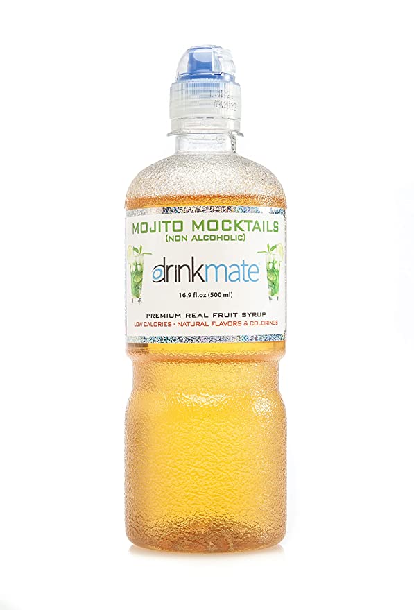  Drinkmate Premium Beverage Flavor Syrup, Made in Italy, Mojito Mocktail, Low Sugar, Low Calories, 16.9 Ounces (Single Pack)  - 850016147219