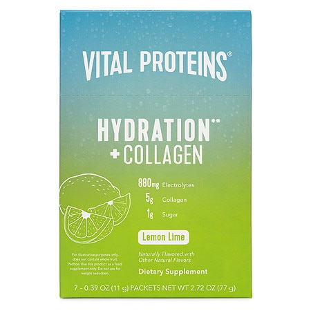 Vital Proteins Hydration Lemon Lime Stick Pack Box, 7 count - 850017983441