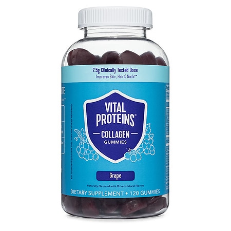 Vital Proteins Collagen Supplement Gummies Grape Flavor 120 Count - 850019568769