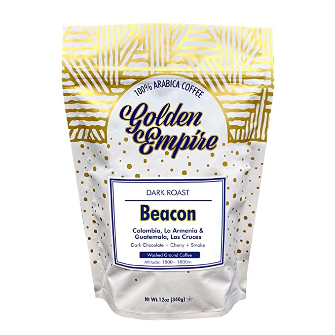  Golden Empire Beacon Dark Roast 100% Arabica Ground Coffee, 12.00 Oz  - 850019883053