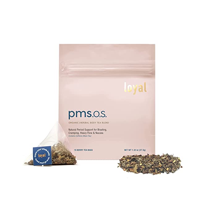  Loyal PMS.O.S Tea | Natural Period Relief from Bloating, Cramping, Heavy Flow & Nausea | Reduces Pain, Discomfort, and Bloating | Balances Hormones (15 Berry Tea Bags)  - 850020598236
