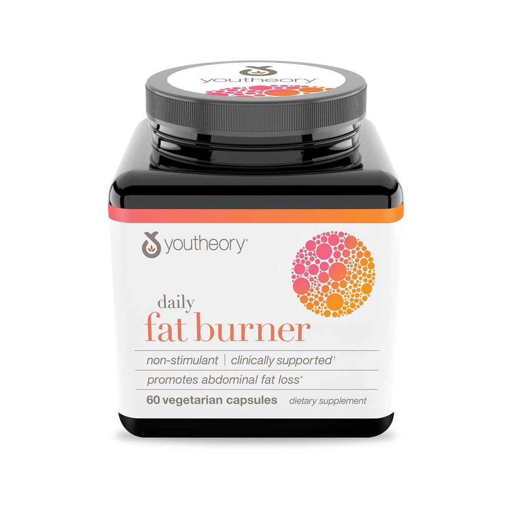 Youtheory Daily Fat Burner Vegetarian Capsules - 60ct - 850021920098