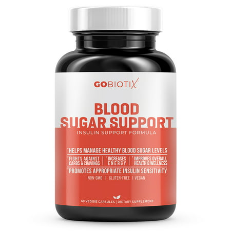 Blood Sugar Support by GoBiotix Supports Glucose, Insulin, Metabolism, Weight Loss & Immune System - 850022442155