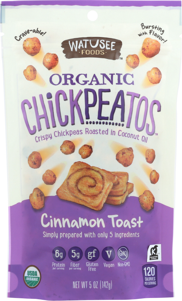 Organic Cinnamon Toast Crispy Chickpeas Roasted In Coconut Oil, Cinnamon Toast - 850024006058