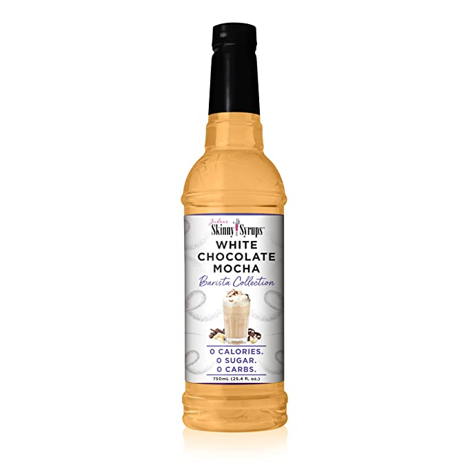  Jordan's Skinny Mixes Syrups White Chocolate Mocha, Barista Collection Sugar Free Coffee Flavoring Syrup, 25.4 Ounce Bottle  - 850027887067