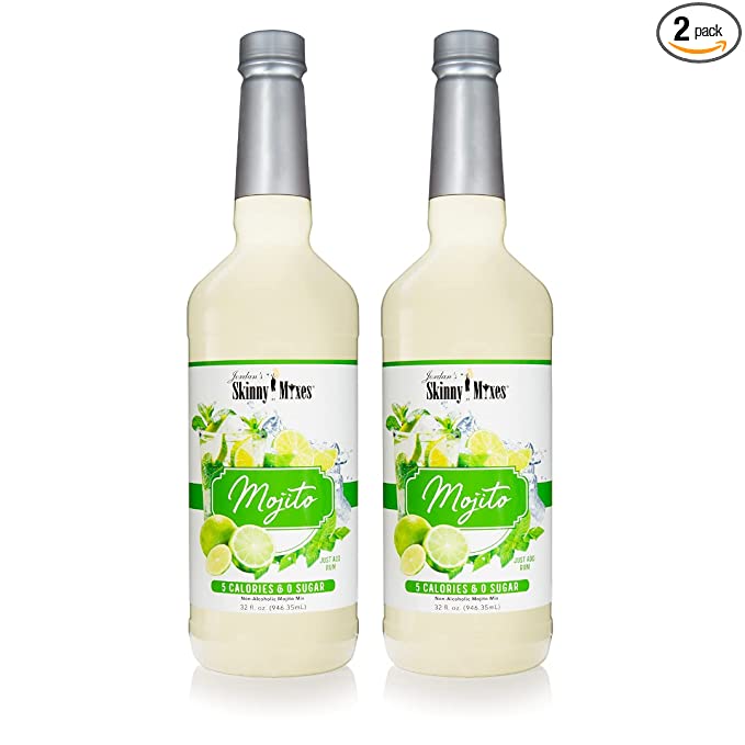 Jordan's Skinny Mixes Mojito, Sugar Free Cocktail Flavoring Mix, 32 Ounce Bottle (Pack of 2) - 850027887647