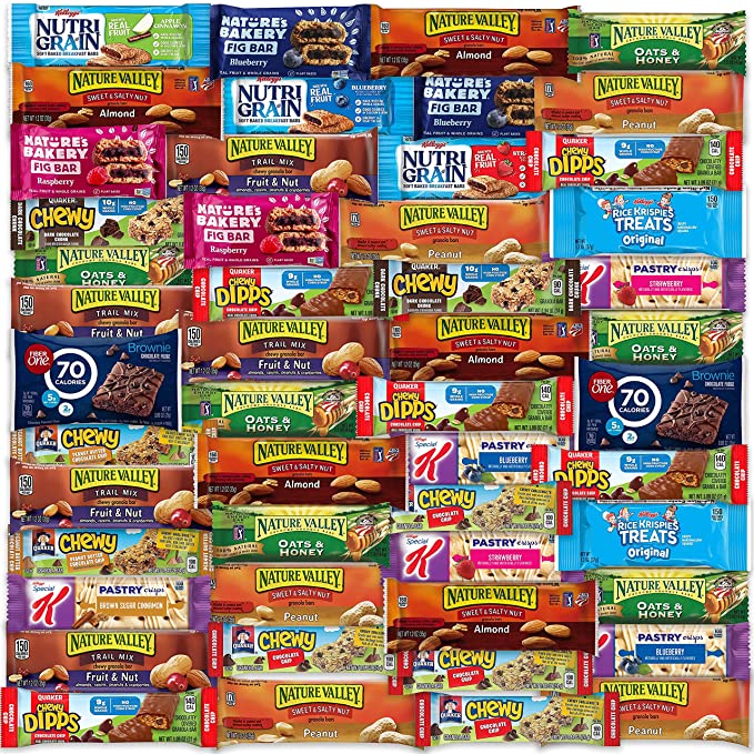  Healthy Snack Box Variety Pack Care Package - 50 Count / Healthy Snacks To Go & Snacks for Kids and Adults by Stuff Your Sack  - 850028140468