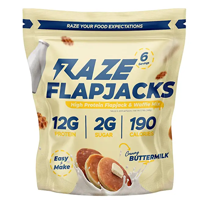 RAZE Flapjacks | High Protein Pancake and Waffle Baking Mix Powder (Buttermilk) - 850030092526