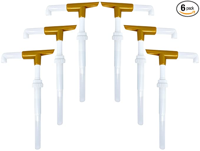  Sauce Pump Dispenser for Ghirardelli Bottles (Pack of 6), Fits 87.3 to 90.4 Ounce Bottles  - 850031763081