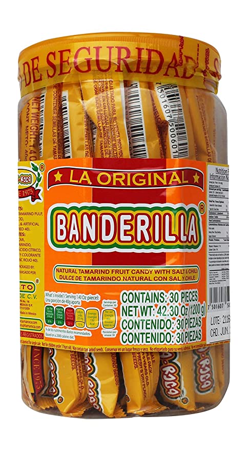  Banderilla Tama-Roca Tamarindo Mexican Candy Sticks. Contains 30 Pieces of Spicy Tamarind Candy With Salt And Chili.  - 850034445366