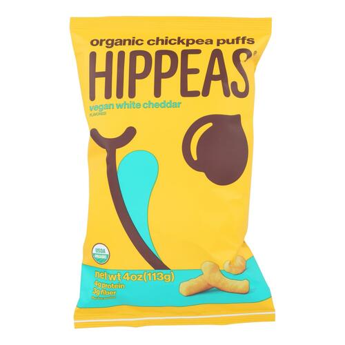Hippeas Chickpea Puff - Organic - White Cheddar - Case Of 12 - 4 Oz - 850126007120
