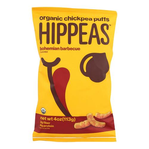 Hippeas Chickpea Puff - Organic - Bohemian Bbq - Case Of 12 - 4 Oz - 850126007168