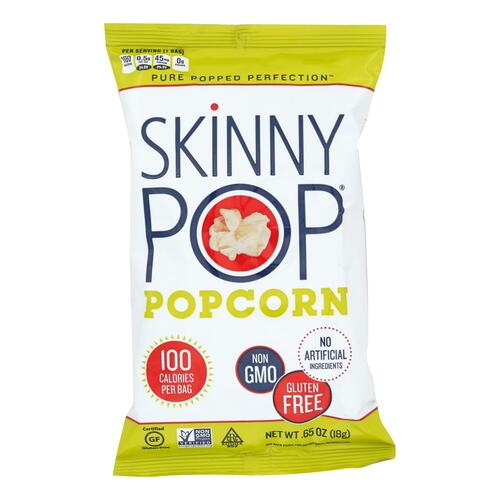 SKINNY POP: Popcorn RTE Natural 100 Calories B, .65 oz - 0850251004018