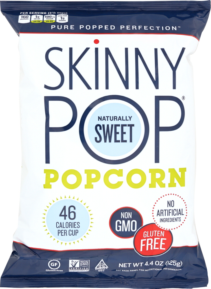 SKINNY POP: Naturally Sweet Popcorn, 4.4 oz - 0850251004209