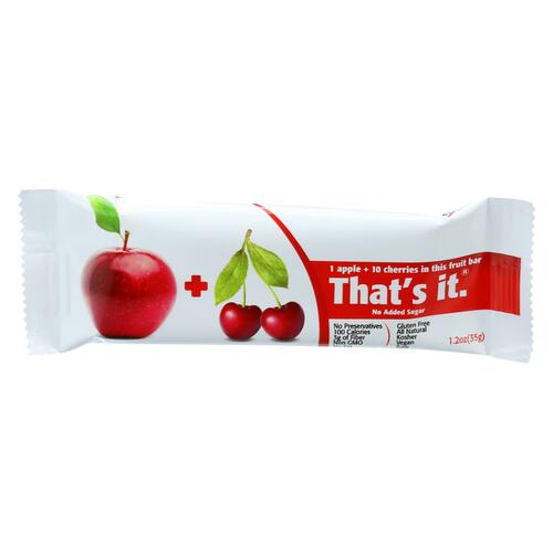 THAT’S IT: Apple + Cherries Fruit Bar, 1.2 oz - 0850397004002